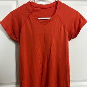 Lululemon Athletica Orange Short Sleeve Tee
